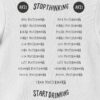 Abschlussmotiv "Stop Thinking Start Drinking v2" Rückseite