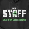 Abschlussmotiv "Der Stoff kam von den Lehrern" Vorderseite