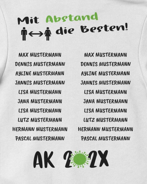 Abschlussmotiv "Abstand - Virus" Rückseite